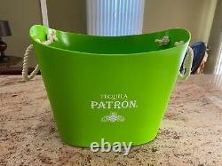 RARE Patron Tequila Gift Set Green Bucket Pillow Replica 375ml Bottle Beach Ball