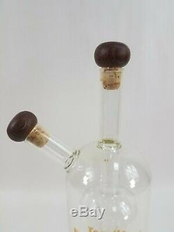 RARE TEQUILA ROMANCE By MILAGRO Bong Bottle Hand Blown Double Spout & Chamber