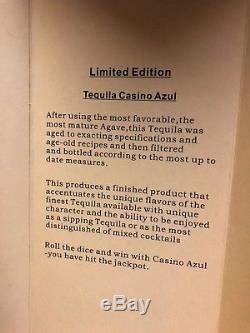 RARE Tequila Casino Azul 3in1 Limited Edition Velvet Red Case Empty Bottle