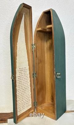 RARE Vintage Don Julio 1942 Tequila Green Wooden Coffin Box Display Case ONLY