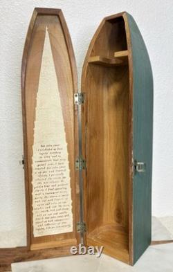 RARE Vintage Don Julio 1942 Tequila Green Wooden Coffin Box Display Case ONLY