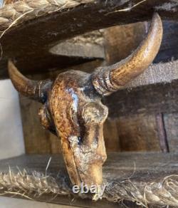 RARE Vintage Jalisco Mexico Handmade Mini Bar Tequila Bottle Shot Glass Holder