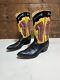 Rocketbuster Vintage Mens Cowboy Boots Size 9 Made With Real Ostrich