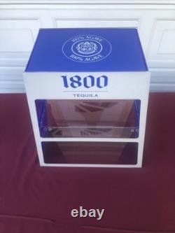 Rare 1800 Tequila Plastic Display Case Blue White 18 By 15.5 Wide