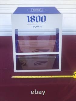 Rare 1800 Tequila Plastic Display Case Blue White 18 By 15.5 Wide