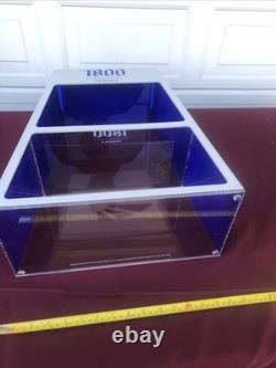 Rare 1800 Tequila Plastic Display Case Blue White 18 By 15.5 Wide
