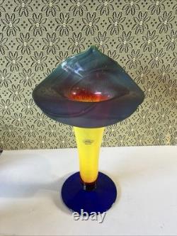 Rare Blenko 2003 Jack In The Pulpit Vase Tequila Sunrise