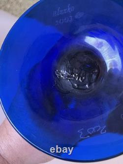 Rare Blenko 2003 Jack In The Pulpit Vase Tequila Sunrise