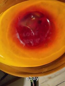 Rare Blenko Tequila Sunrise Face Vase