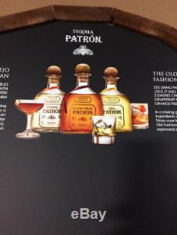 Rare Brand New Patron Tequila Barrel Head Chalkboard Sign Free Shipping