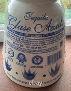 Rare CLASE AZUL Tequila Ceramic Liquor Bottle Hand Painted Silver Top 15 750ml