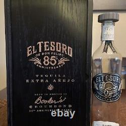 Rare El Tesoro De Don Felipe 85th Anniversary Extra Anejo Tequila Bottle + Box