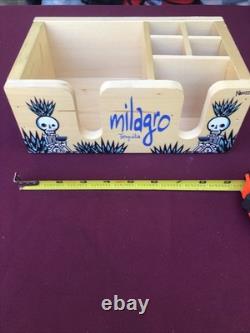 Rare? Halloween Milagro Tequila Ad Wood Caddy Artist Neuzz Miquel Mejia