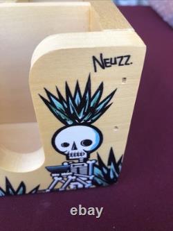Rare? Halloween Milagro Tequila Ad Wood Caddy Artist Neuzz Miquel Mejia