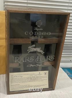 Rare Hare Codigo 1530 Tequila Special Playboy Edition Empty Wood & Glass Case
