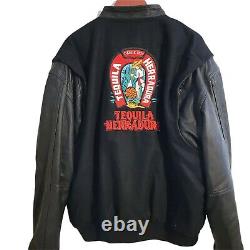 Rare Herradura Tequila Leather Jacket Vintage XL Mario Monetti az