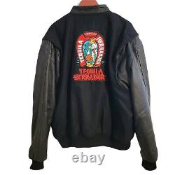 Rare Herradura Tequila Leather Jacket Vintage XL Mario Monetti az