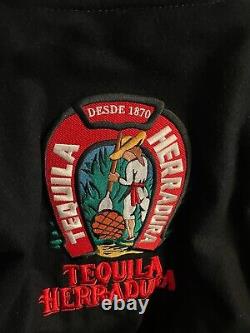 Rare Herradura Tequila Wool & Leather Jacket Vintage Mario Monetti MEDIUM