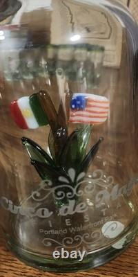 Rare Hipolito Gutierrez Cinco de Mayo Portland Tequila Decanter Glasses Tonala