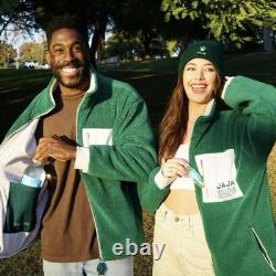 Rare JAJA Tequila Forest Green Fleece Jacket With Agave Plants / Very Few Made