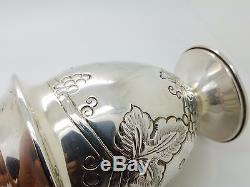 Rare Sterling Silver Wine Tequila Vodka Decanter with 6 Gilded Shot Glasses 153