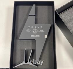 Rare Tesla Mezcal Bottle Matte Black Limited Edition Collectible Empty