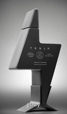 Rare Tesla Mezcal Bottle Matte Black Limited Edition Collectible Empty