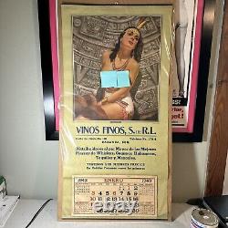Rare Vintage Advertising 1943 Spanish Tequila Whiskey Pinup Girl Calendar