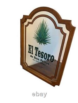 Rare Vintage El Tesoro De Don Felipe -agave Tequila Bar Mirror Advertisement