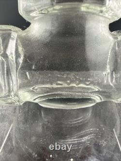 Rare! Vintage Lanzagorta Tequila Bottle Clear Glass Industrial Pipe Gate Valve