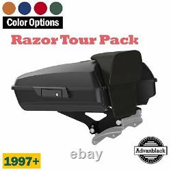 Razor Tour Pack Pak Trunk Luggage For Harley Davidson Touring 1997+