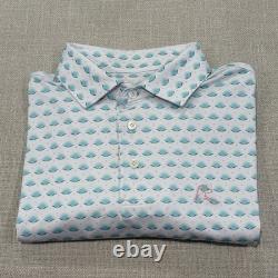 Rhoback Polo Shirt Mens Medium Casamigos Tequila Geometric Performance Golf RARE