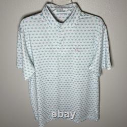 Rhoback Polo Shirt Mens Medium Casamigos Tequila Geometric Performance Golf RARE