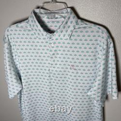 Rhoback Polo Shirt Mens Medium Casamigos Tequila Geometric Performance Golf RARE