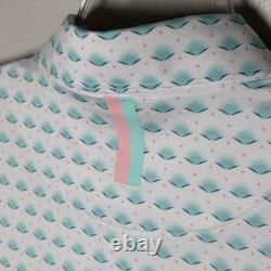 Rhoback Polo Shirt Mens Medium Casamigos Tequila Geometric Performance Golf RARE