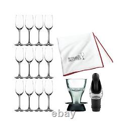 Riedel Bar Ouverture Tequila Glasses with Microfiber Cloth Bundle 12 Pack