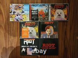 Riot 7 CD Lot 1977-1989 Heavy Metal Hard Rock Swords & Tequila