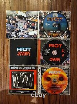 Riot 7 CD Lot 1977-1989 Heavy Metal Hard Rock Swords & Tequila
