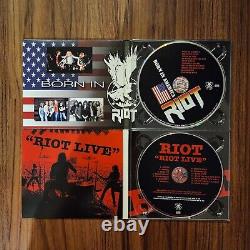 Riot 7 CD Lot 1977-1989 Heavy Metal Hard Rock Swords & Tequila