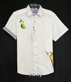 Robert Graham LEMONS Limes Tequila $198 Large Classic Fit Short Sleeve NWT L