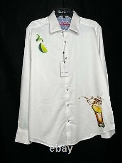 Robert Graham TEQUILA Lime Cocktail $198 Large NWT Classic Fit Fast Ship! L