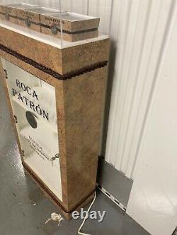 Roca Patron Tequila Floor Display with Lighted Bottle Stands Man Cave Liquor Bar