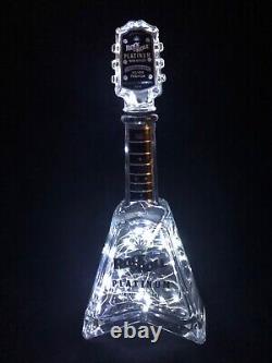 RockNRoll LightedElectric V Tequila Glass Guitar BottleEmptyBar Decor 14