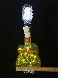 RockNRoll LightedTequilaAmber Glass Guitar BottleEmptyBar Decor 14