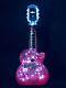 Rocknroll Lightedtequilared Glass Guitar Bottleemptybar Decor 14