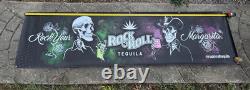 RockNRoll Tequila Banner Skull Margarita Decor 95x2ft