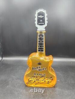 Rock & Roll Mango Tequila Guitar Bottle. Signed By BOB STOOPS. Football Star