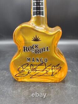Rock & Roll Mango Tequila Guitar Bottle. Signed By BOB STOOPS. Football Star