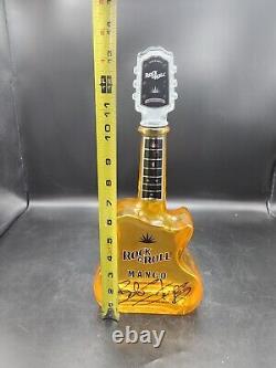 Rock & Roll Mango Tequila Guitar Bottle. Signed By BOB STOOPS. Football Star