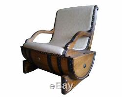 Rocking Chair made with Tequila barrel in leather or vinyl